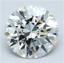 Natural Diamond 2.22 Carats, Round with Excellent Cut, J Color, SI1 Clarity and Certified by GIA