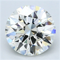 Natural Diamond 2.50 Carats, Round with Excellent Cut, K Color, VS2 Clarity and Certified by GIA