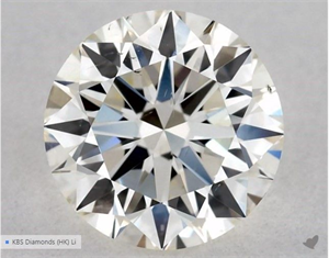 Picture of Natural Diamond 0.60 Carats, Round with Excellent Cut, K Color, VS2 Clarity and Certified by GIA