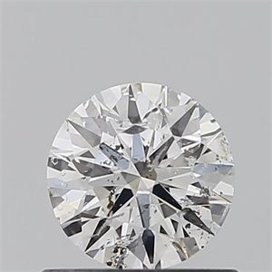 Picture of Natural Diamond 0.54 Carats, Round with Excellent Cut, E Color, I1 Clarity and Certified by GIA