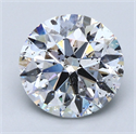 Natural Diamond 3.52 Carats, Round with Excellent Cut, E Color, SI2 Clarity and Certified by GIA