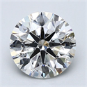 Natural Diamond 2.25 Carats, Round with Excellent Cut, F Color, SI2 Clarity and Certified by GIA