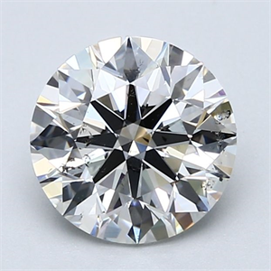 Picture of Natural Diamond 2.25 Carats, Round with Excellent Cut, F Color, SI2 Clarity and Certified by GIA