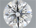 Natural Diamond 0.40 Carats, Round with Excellent Cut, J Color, VVS2 Clarity and Certified by GIA