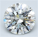 Natural Diamond 3.19 Carats, Round with Excellent Cut, H Color, VVS2 Clarity and Certified by GIA