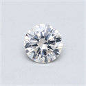 Natural Diamond 0.42 Carats, Round with Very Good Cut, F Color, SI2 Clarity and Certified by GIA