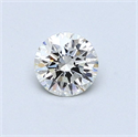 Natural Diamond 0.45 Carats, Round with Excellent Cut, H Color, VS2 Clarity and Certified by GIA