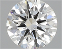 Natural Diamond 0.41 Carats, Round with Excellent Cut, H Color, SI1 Clarity and Certified by GIA