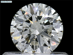 Picture of Natural Diamond 0.51 Carats, Round with Excellent Cut, J Color, SI2 Clarity and Certified by GIA