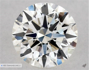 Picture of Natural Diamond 0.51 Carats, Round with Excellent Cut, J Color, VS1 Clarity and Certified by GIA