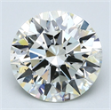 Natural Diamond 3.01 Carats, Round with Excellent Cut, K Color, SI1 Clarity and Certified by GIA