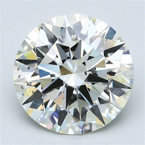 Picture of Natural Diamond 3.01 Carats, Round with Excellent Cut, K Color, SI1 Clarity and Certified by GIA