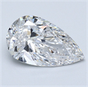 Natural Diamond 2.51 Carats, Pear with  Cut, F Color, VVS1 Clarity and Certified by GIA