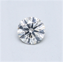 Natural Diamond 0.41 Carats, Round with Very Good Cut, H Color, I1 Clarity and Certified by GIA