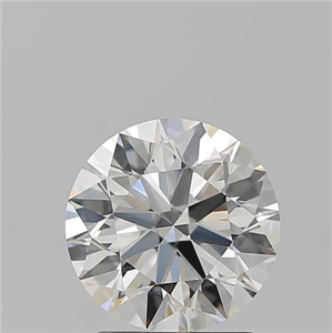 Picture of Natural Diamond 2.08 Carats, Round with Excellent Cut, H Color, VS2 Clarity and Certified by GIA