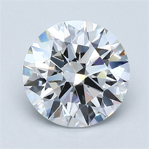 Picture of Natural Diamond 1.42 Carats, Round with Excellent Cut, D Color, VVS2 Clarity and Certified by GIA