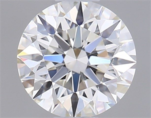 Picture of Natural Diamond 0.53 Carats, Round with Excellent Cut, J Color, VVS2 Clarity and Certified by GIA