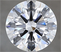 Natural Diamond 2.72 Carats, Round with Excellent Cut, D Color, VVS1 Clarity and Certified by GIA