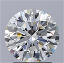 Natural Diamond 2.01 Carats, Round with Excellent Cut, H Color, SI1 Clarity and Certified by GIA