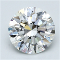 Natural Diamond 2.01 Carats, Round with Excellent Cut, H Color, VS1 Clarity and Certified by GIA