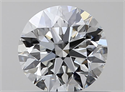 Natural Diamond 0.40 Carats, Round with Excellent Cut, H Color, VVS2 Clarity and Certified by GIA