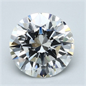 Natural Diamond 2.56 Carats, Round with Excellent Cut, E Color, VVS2 Clarity and Certified by GIA