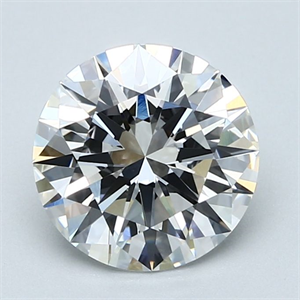 Picture of Natural Diamond 2.56 Carats, Round with Excellent Cut, E Color, VVS2 Clarity and Certified by GIA