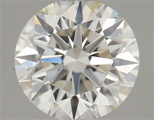 Picture of Natural Diamond 0.57 Carats, Round with Excellent Cut, K Color, VVS2 Clarity and Certified by GIA