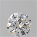 Natural Diamond 5.01 Carats, Round with Excellent Cut, H Color, SI1 Clarity and Certified by GIA