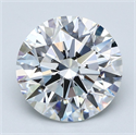 Natural Diamond 4.03 Carats, Round with Excellent Cut, F Color, VS2 Clarity and Certified by GIA