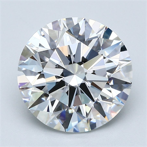 Picture of Natural Diamond 4.03 Carats, Round with Excellent Cut, F Color, VS2 Clarity and Certified by GIA