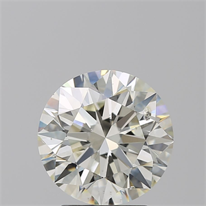 Picture of Natural Diamond 3.02 Carats, Round with Excellent Cut, J Color, SI2 Clarity and Certified by IGI