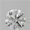 Natural Diamond 3.82 Carats, Round with Excellent Cut, H Color, SI1 Clarity and Certified by GIA