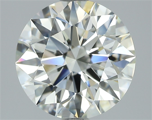 Picture of Natural Diamond 2.14 Carats, Round with Excellent Cut, I Color, VVS2 Clarity and Certified by GIA