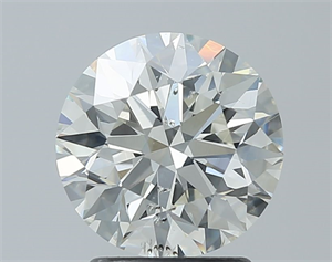 Picture of Natural Diamond 2.05 Carats, Round with Excellent Cut, J Color, SI2 Clarity and Certified by GIA