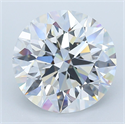 Natural Diamond 4.75 Carats, Round with Excellent Cut, E Color, VVS1 Clarity and Certified by GIA