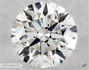 Picture of Natural Diamond 0.53 Carats, Round with Excellent Cut, I Color, SI1 Clarity and Certified by GIA