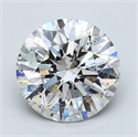 Natural Diamond 4.84 Carats, Round with Excellent Cut, G Color, SI2 Clarity and Certified by GIA