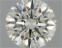 Natural Diamond 0.44 Carats, Round with Excellent Cut, H Color, VS2 Clarity and Certified by IGI