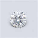 Natural Diamond 0.40 Carats, Round with Excellent Cut, E Color, I1 Clarity and Certified by GIA