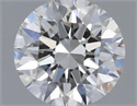 Natural Diamond 0.40 Carats, Round with Excellent Cut, H Color, VVS2 Clarity and Certified by GIA