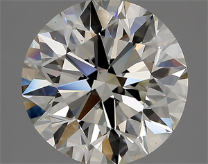 Picture of Natural Diamond 3.20 Carats, Round with Excellent Cut, J Color, VS2 Clarity and Certified by GIA