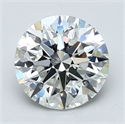 Natural Diamond 2.51 Carats, Round with Excellent Cut, F Color, VVS2 Clarity and Certified by GIA