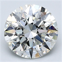 Natural Diamond 2.41 Carats, Round with Excellent Cut, H Color, VVS1 Clarity and Certified by GIA