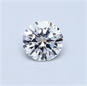 Natural Diamond 0.43 Carats, Round with Excellent Cut, D Color, VS2 Clarity and Certified by GIA