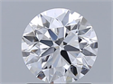 Natural Diamond 1.01 Carats, Round with Excellent Cut, D Color, IF Clarity and Certified by GIA