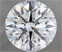 Natural Diamond 2.34 Carats, Round with Excellent Cut, D Color, VVS1 Clarity and Certified by GIA