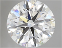 Natural Diamond 1.70 Carats, Round with Excellent Cut, G Color, VVS2 Clarity and Certified by GIA