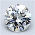 Natural Diamond 3.02 Carats, Round with Excellent Cut, F Color, SI2 Clarity and Certified by GIA