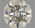 Natural Diamond 0.58 Carats, Round with Excellent Cut, J Color, SI2 Clarity and Certified by IGI